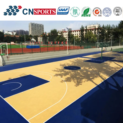 Outdoor Anti Slip Wooden Texture Basketball Court Flooring With Iaaf