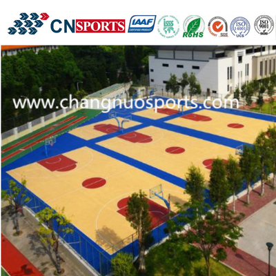 Outdoor Anti Slip Wooden Texture Basketball Court Flooring With Iaaf