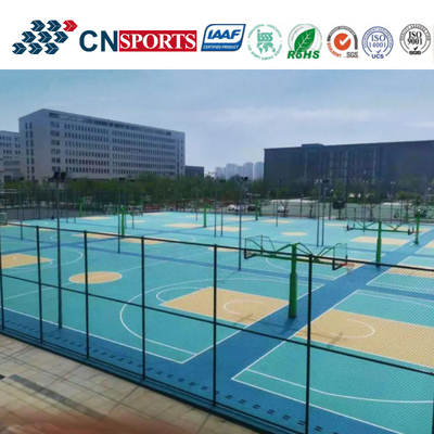 Outdoor / Indoor School SPU Crystal Basketball Court Flooring With Iaaf