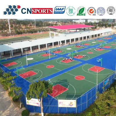 Outstanding Skid Resistant School Yard Cushion Rebounce Rubber Sports Flooring With IAAF