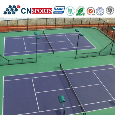 ITF Rubber SPU Flooring Acrylic Tennis Court Floor With Cushion Rebounce Layer