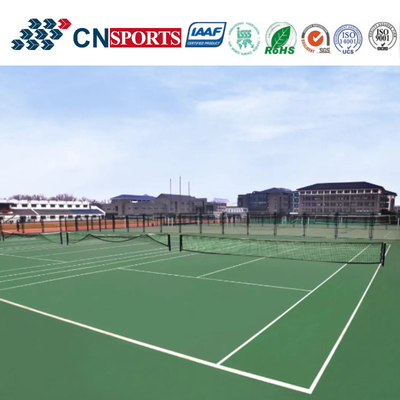 ITF Rubber SPU Flooring Acrylic Tennis Court Floor With Cushion Rebounce Layer
