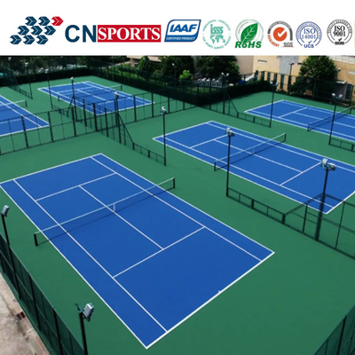 ITF Rubber SPU Flooring Acrylic Tennis Court Floor With Cushion Rebounce Layer
