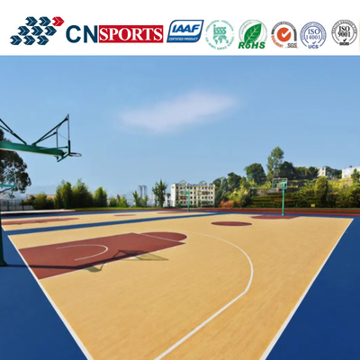Professional Spu Wooden Texture Basketball Sports Court Flooring With RoHS Certificates