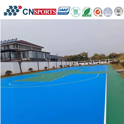 Outdoor Scientific Structure Effectively Avoid Sports Injuries Silicon PU Basketball Court