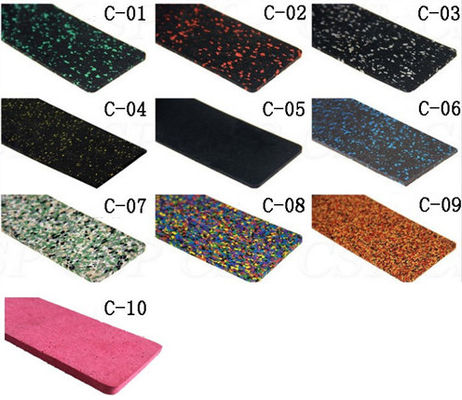 Anti Noise Rubber Gym Mats Square Shape Anti Vibration