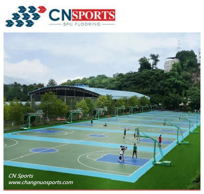 95 Sliding Friction Coefficient and Waterproof and High Rebound Silicon PU Flooring