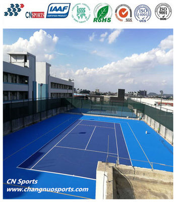1.8mpa Tensile Strength Silicon PU Tennis Court Flooring