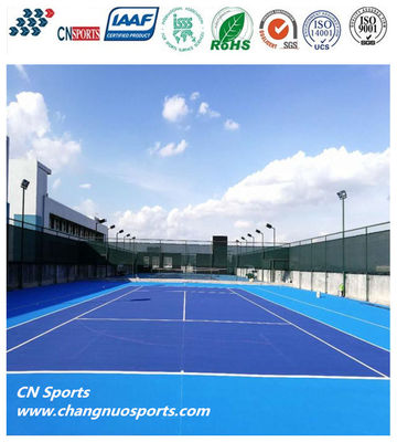 1.8mpa Tensile Strength Silicon PU Tennis Court Flooring