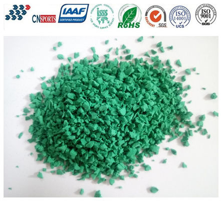 IAAF Green EPDM Rubber Crumb For Athletic Running Track
