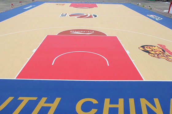 Waterproof Tennis Court Synthetic Flooring Environmental Friendly