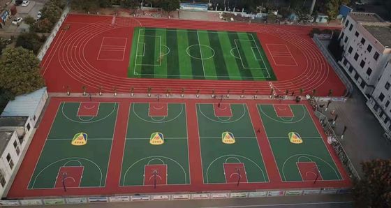 Soundproof Outdoor Badminton Court Flooring SPU Coating