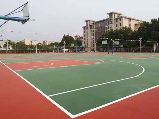 Soundproof Outdoor Badminton Court Flooring SPU Coating