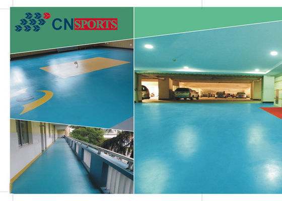 Green Car Park Epoxy Flooring , Non Slip All Weather Floors Polyurea