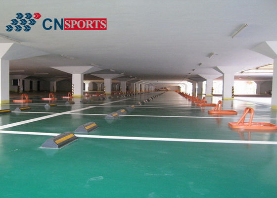 Green Car Park Epoxy Flooring , Non Slip All Weather Floors Polyurea