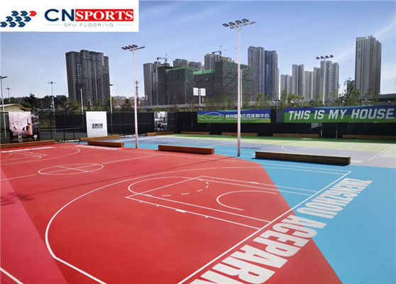 SPU Synthetic Basketball Court Flooring IAAF No Bubbles
