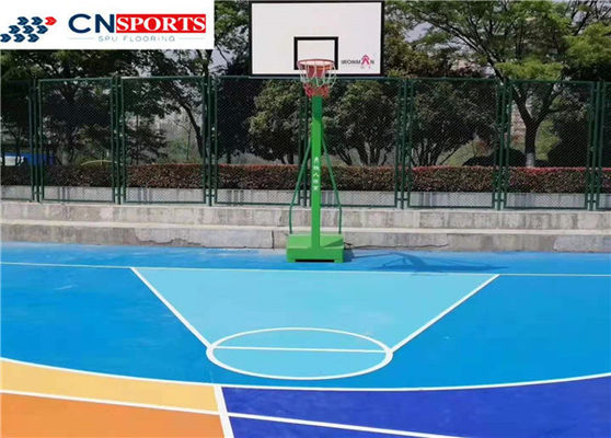 Soundproof SPU Flooring , IAAF Synthetic Basketball Flooring