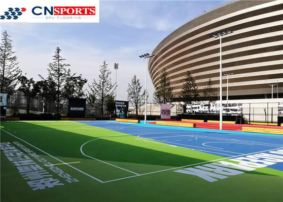 SPU Synthetic Basketball Court Flooring IAAF No Bubbles