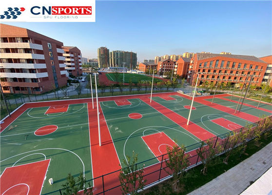 Classic Green Outdoor Sport Court Flooring Soundproof