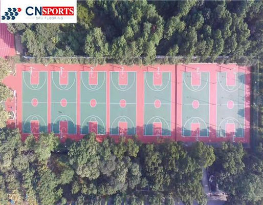 Antislip Synthetic Basketball Court Flooring Weather Resistance