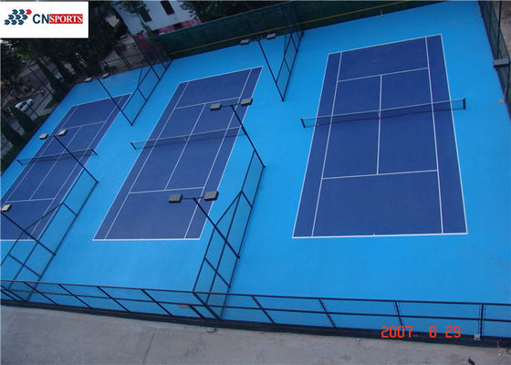 Blue Tennis Court Flooring Abrasion Resistant Shock Absorption