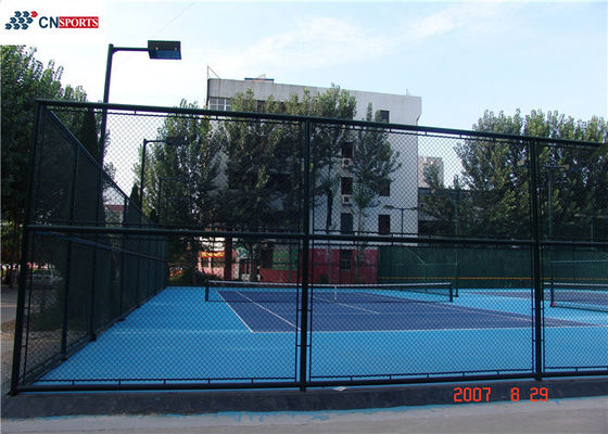 Silicon Polyurethane Tennis Court Flooring ISO9001 Anti Slide