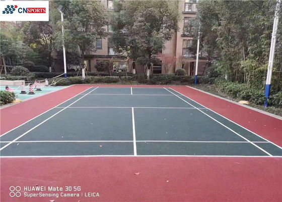RoHS Outdoor Sports Court Flooring Water Resistant Non Toxic Tennis Court Flooring