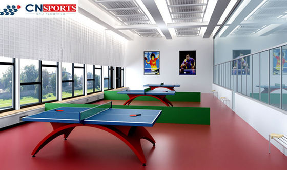Elastic Cushion PVC Sport Flooring Wear Resistant Sound Reduction
