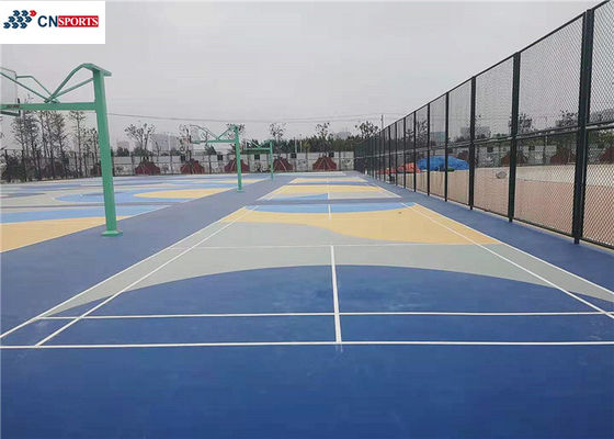 RoHS Outdoor Basketball Rubber Flooring Silicon Polyurethane