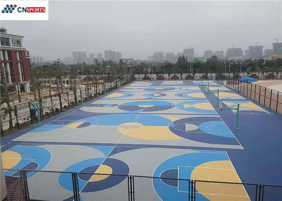Outdoor Synthetic Basketball Court Flooring Silicon PU