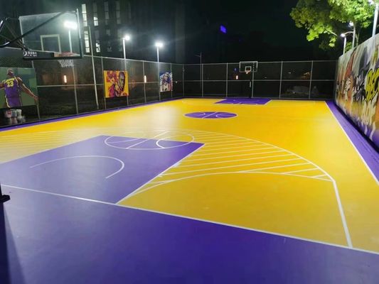 屋外スポーツコート ゴム バドミントン バスケットボールコート SPU スポーツフロア
