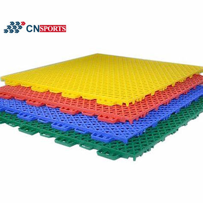 Kindergarten PP Interlocking Sports Flooring , 18mm Polypropylene Interlocking Tiles