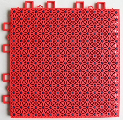 Kindergarten PP Interlocking Sports Flooring , 18mm Polypropylene Interlocking Tiles