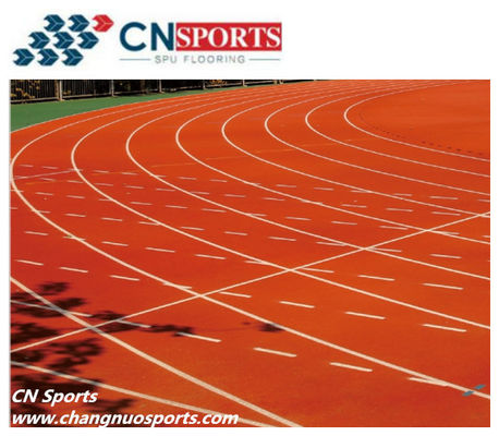 EPDM粒子 レッドPUランニングトラック フル・ウォールポリウレタンバインド