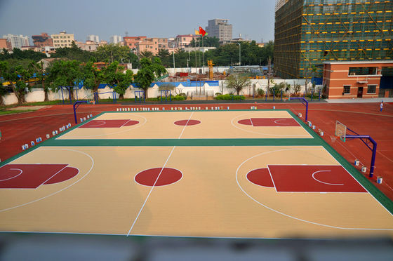 8mm Outdoor Tennis Court Flooring Silicon PU Painting 