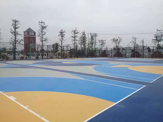 Soundproof Outdoor Badminton Court Flooring SPU Coating