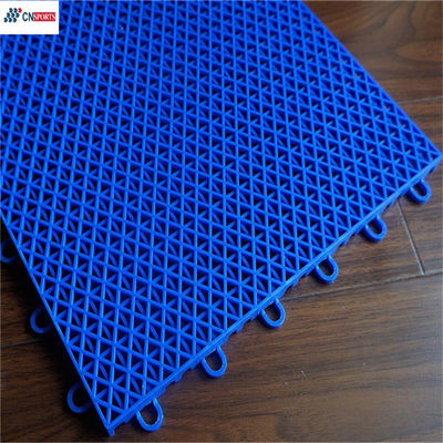 Blue PP Interlocking Sports Flooring 12mm Outdoor Basketball Court Tiles